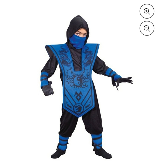 Sz Large 10-12 New Ninja Fantasy Costume - Picture 1 of 9